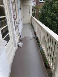 Balkonreparatie en Triflex profloor systeemop balkons Titiaanstraat Amsterdam 7